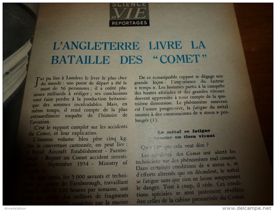 1955 SCIENCE Et VIE N° 448: SOMMAIRE En  2e Photo :Tabac+Alcool; Le CHAT ?; Uranium; MEXIQUE; Locomotive..etc - Science