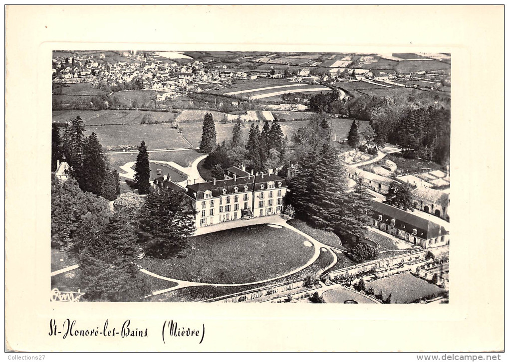 58-SAINT-HONORE-LES-BAINS - VUE AERIENNE DU CHÄTEAU, DE LA MONTAGNE - Saint-Honoré-les-Bains