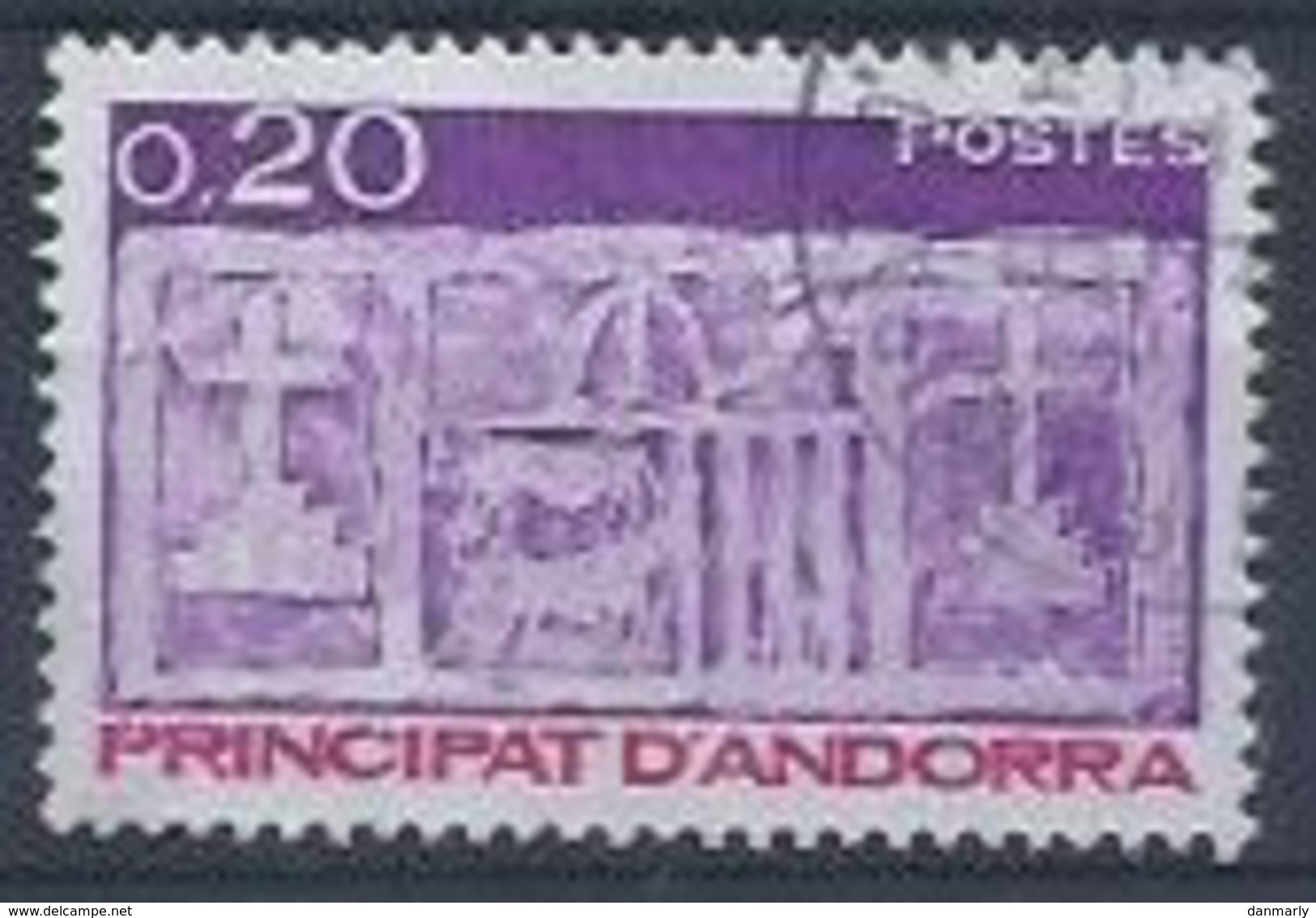 ANDORRE  : Y&T (o) N°  318 " Ecu Primitif Des Vallées " - Used Stamps