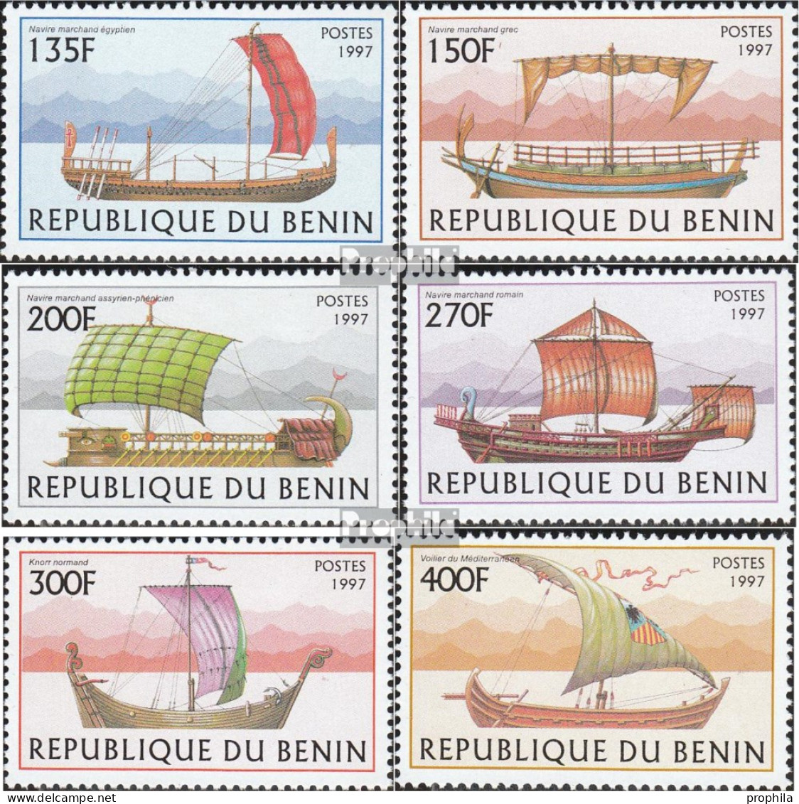 Benin 971-976 (kompl.Ausg.) Postfrisch 1997 Segelschiffe - Autres & Non Classés