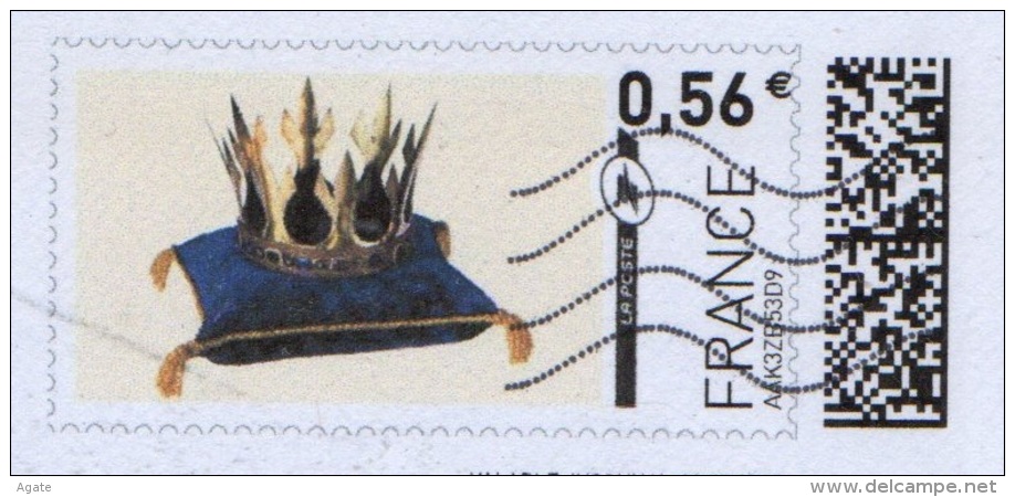 Montimbrenligne Couronne 0.56 Sur Enveloppe Oblitéré 09/01/10 - Printable Stamps (Montimbrenligne)