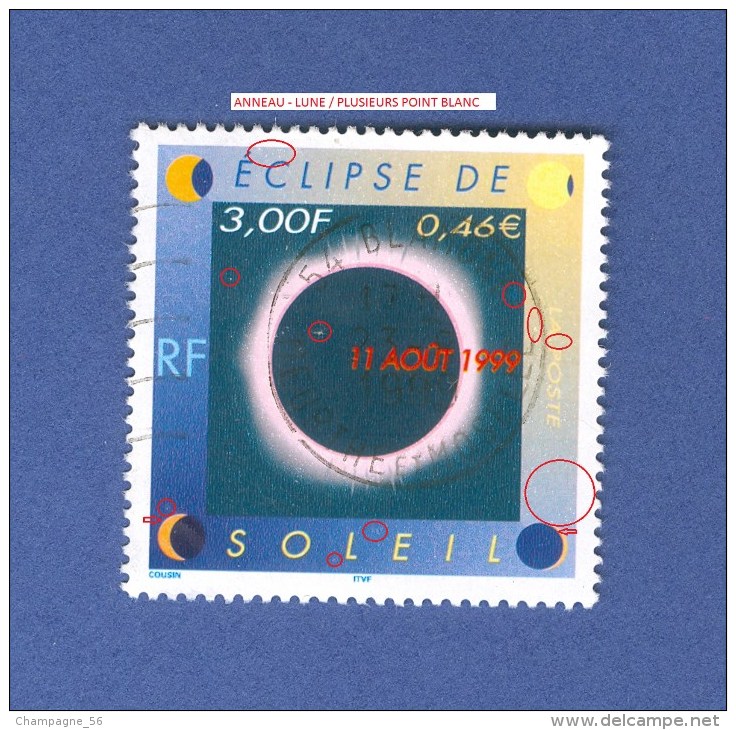 *  1999  N° 3261  ECLIPSE DU SOLEIL 23.8.1999  OBLITÉRÉ - Oblitérés