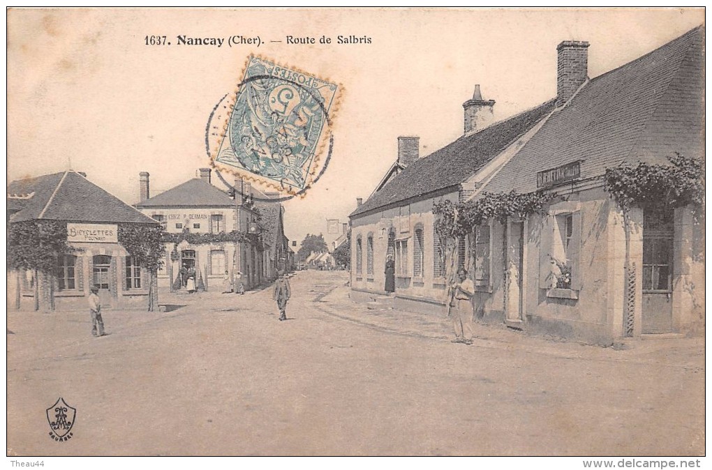 ¤¤  -   1637   -  NANCAY    -   Route De Salbris  -  Marchand De Cycle " Founaro "   -  Café " Chez P. Germain "  -  ¤¤ - Nançay