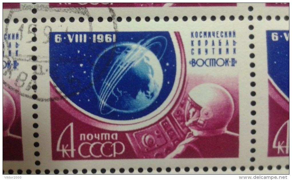 RUSSIA 1961  ()YVERT2452-53 GERMAN TITOV .THE SECOND ASTRONAUT 2 Sheets - Fogli Completi