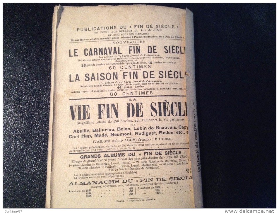Almanach, 1899, FIN DE SIECLE, superbe