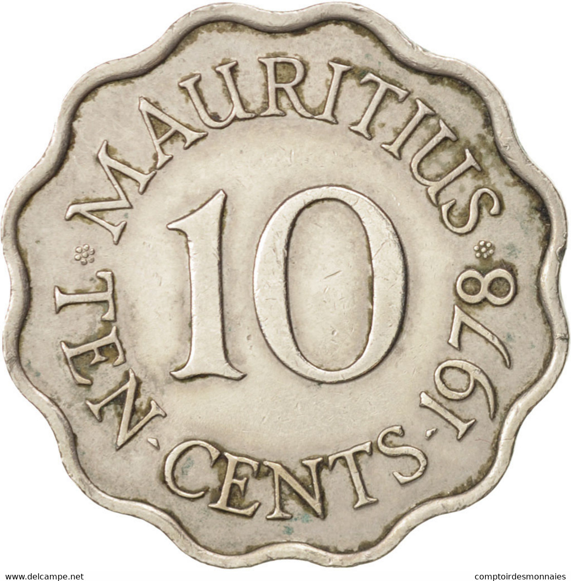 Monnaie, Mauritius, Elizabeth II, 10 Cents, 1978, TTB, Copper-nickel, KM:33 - Maurice