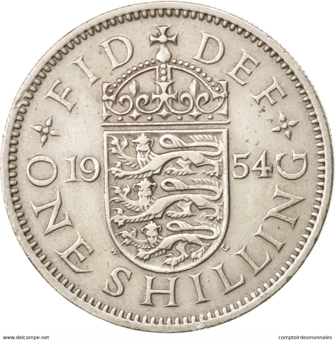 Monnaie, Grande-Bretagne, Elizabeth II, Shilling, 1954, TTB, Copper-nickel - I. 1 Shilling