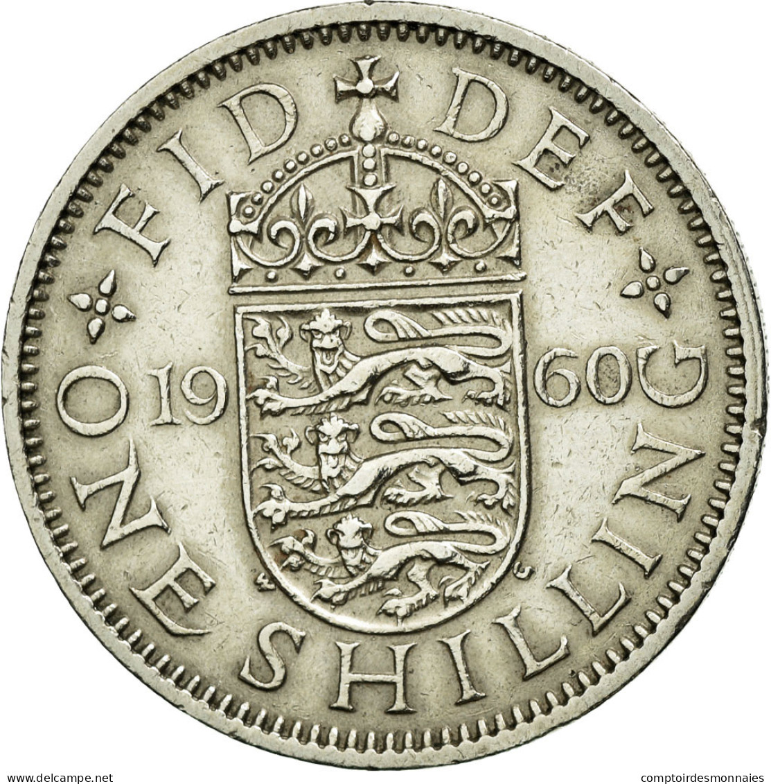 Monnaie, Grande-Bretagne, Elizabeth II, Shilling, 1960, TTB, Copper-nickel - I. 1 Shilling