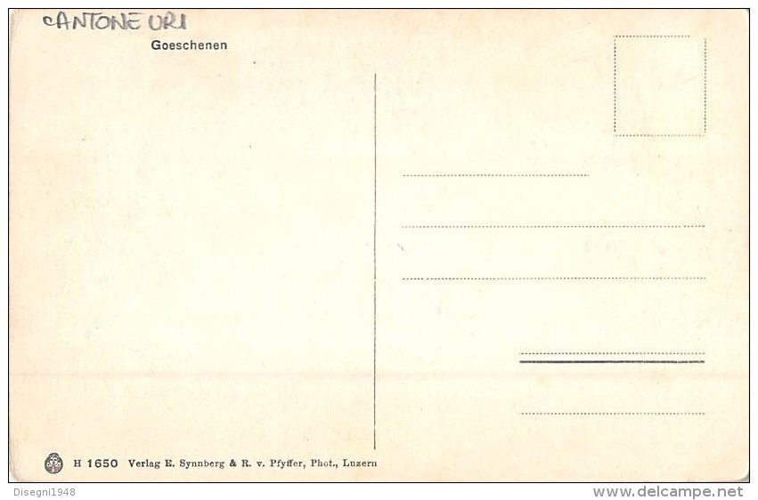 06064 "GOESCHENEN - CANTON URI (CH)"  BAHNHOF, GARE, STAZIONE. CART. ILL. ORIG. NON SPEDITA - Göschenen