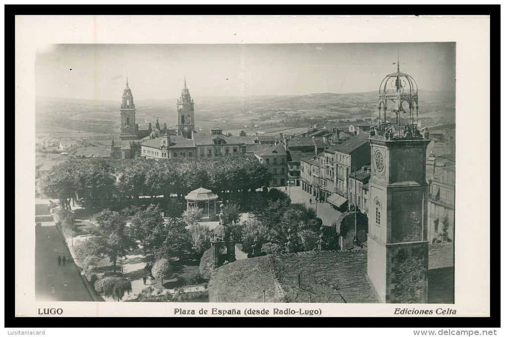 LUGO - Plaza De España( Desde Radio-Lugo) (Ed. M. Arribas ) Carte Postale - Lugo