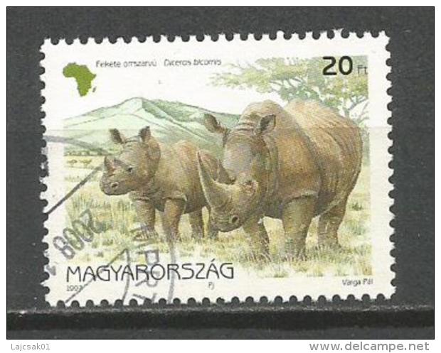 Hungary 1997. Used Rhinoceros Rhino - Used Stamps