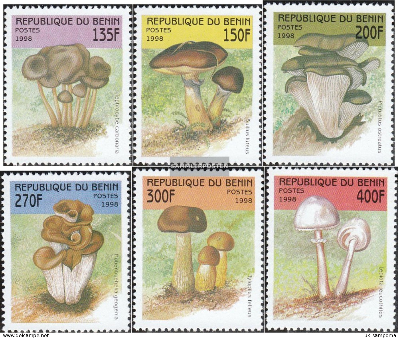 Benin 1003-1008 (complete Issue) Unmounted Mint / Never Hinged 1998 Mushrooms - Autres & Non Classés