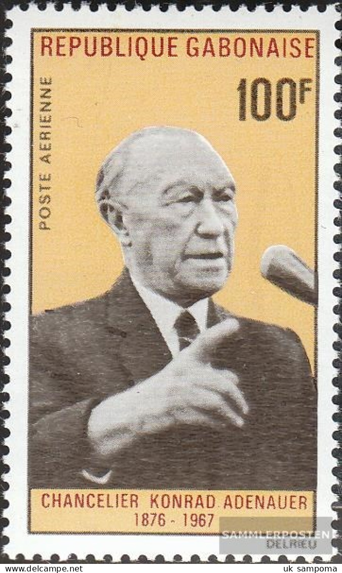 Gabon 296 (complete Issue) Unmounted Mint / Never Hinged 1968 1. Death Konrad Adenauer - Autres & Non Classés