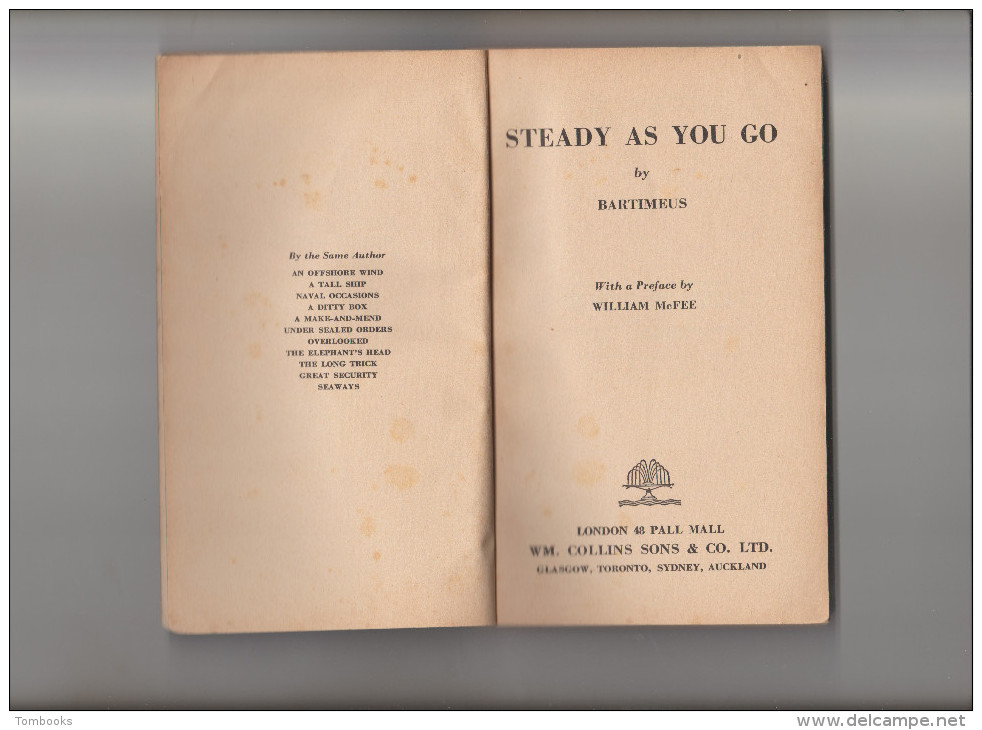 Livre - Steady As You Go - Bartimeus - 1943 - V.O - - US Army