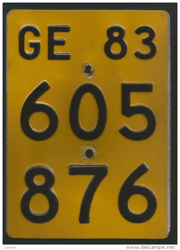 Velonummer Mofanummer Genf Genève GE 83 - Plaques D'immatriculation