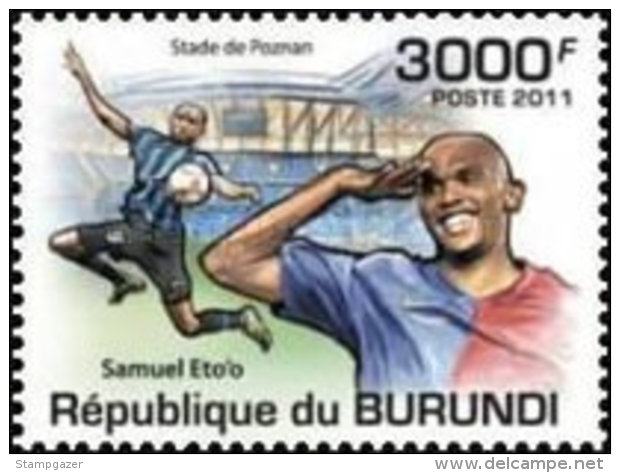 BURUNDI 2011 FOOTBALL PLAYERS 4 Values Set + Miniature Sheet MNH - Ongebruikt