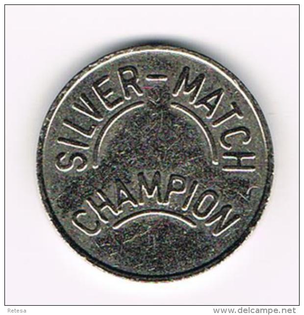 °°° PENNING   SILVER - MATCH  CHAMPION - Souvenirmunten (elongated Coins)