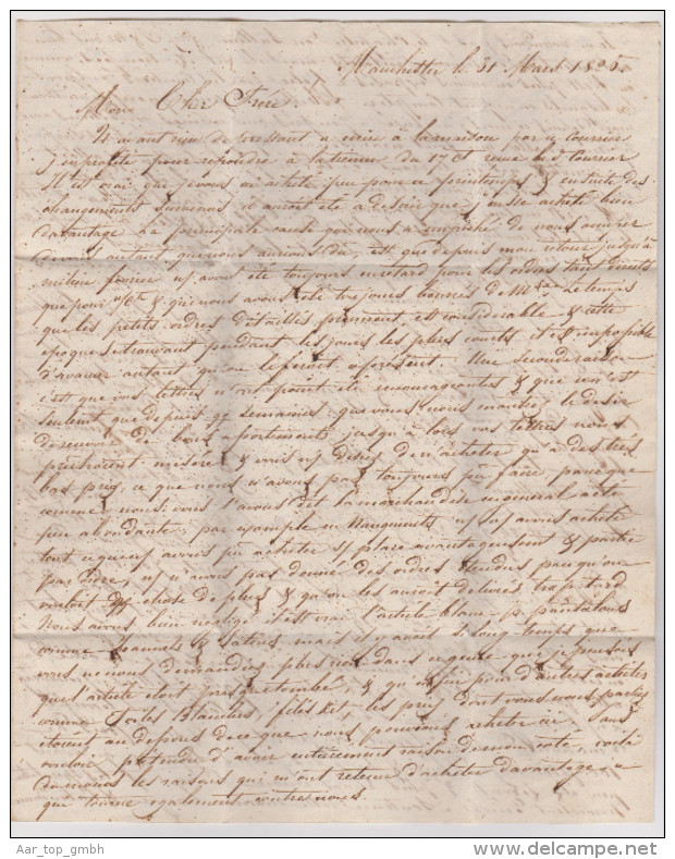 GB 1825-03-21 Manchester Vorphila Brief Nach Genoa Italien - ...-1840 Precursori
