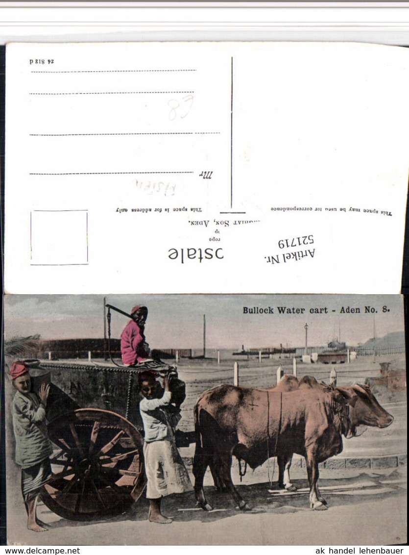 521719,Asia Aden Bullock Water Cart Volkstypen Typen Rinder Gespann - Asia