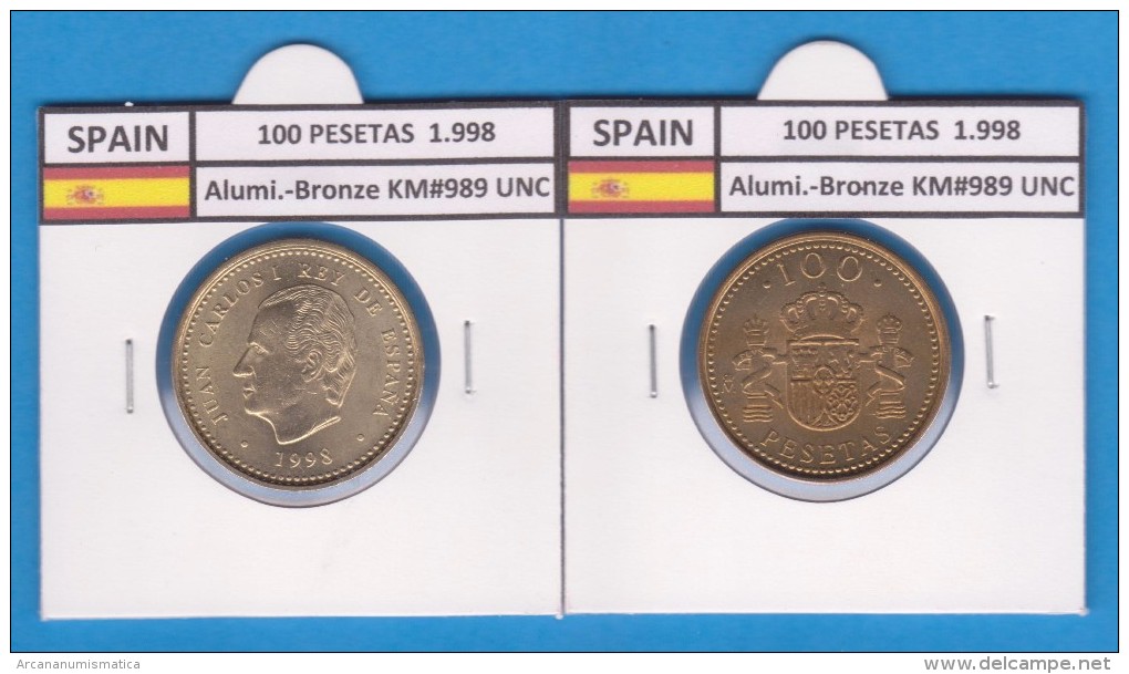 SPAIN / JUAN CARLOS I 100 PESETAS 1.998 SC/UNC     T-DL-2189 - 100 Peseta