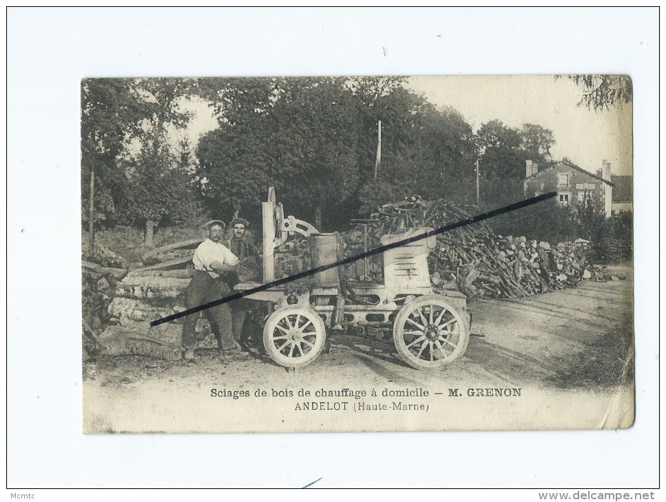 CPA -  Sciages De Bois De Chauffage à Domicile - M.GRENON  - Andelot - Andelot Blancheville