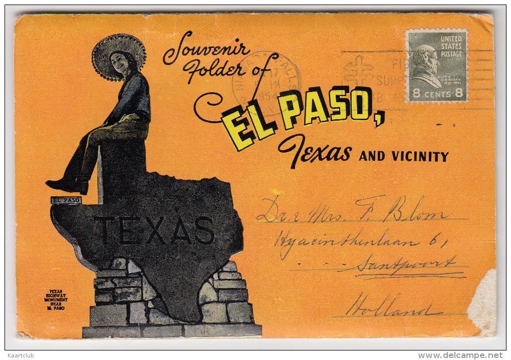 Souvenir Folder of El Paso, Texas and Vicinity - (1954) - (See ALL scans!)