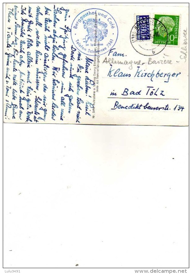 CPA - SCHLIERSEE - Allemagne (Bavière) - Berggasthof St. Bernhard Am Spitzingsee In 1955 - Schliersee
