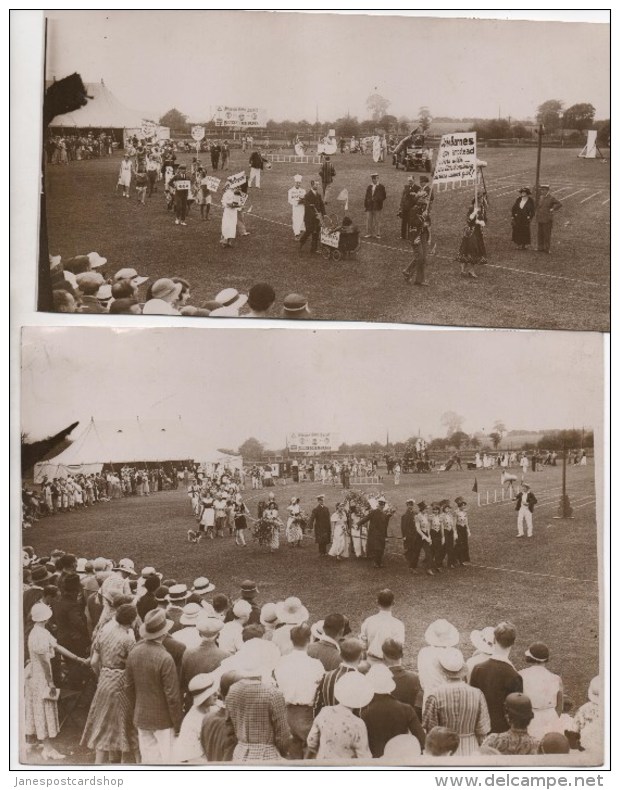 TWO ORIGINAL PHOTOGRAPHS - CARNIVAL/FETE - KENTON AREA - MIDDLESEX - C1924 - Middlesex