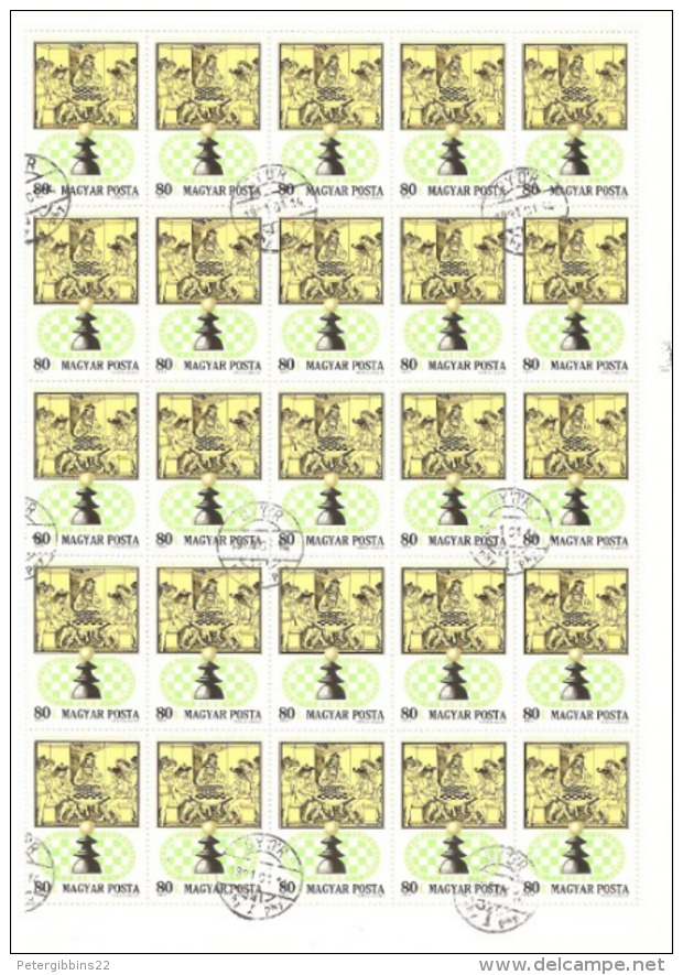 Hungary 1974 SG 2887 Chess Federation  (50) - Full Sheets & Multiples