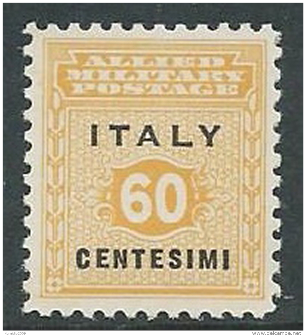 1943 OCCUPAZIONE ANGLO AMERICANA SICILIA 60 CENT MNH ** - M29-3 - Anglo-american Occ.: Sicily