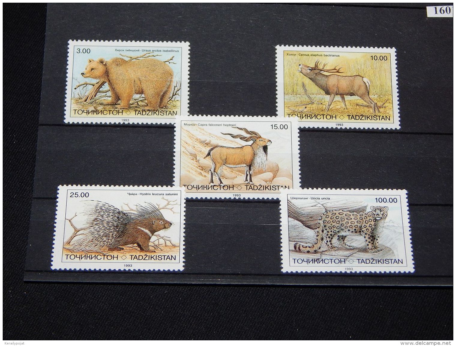 Tajikistan - 1993 Endangered Mammals MNH__(TH-16010) - Tadzjikistan