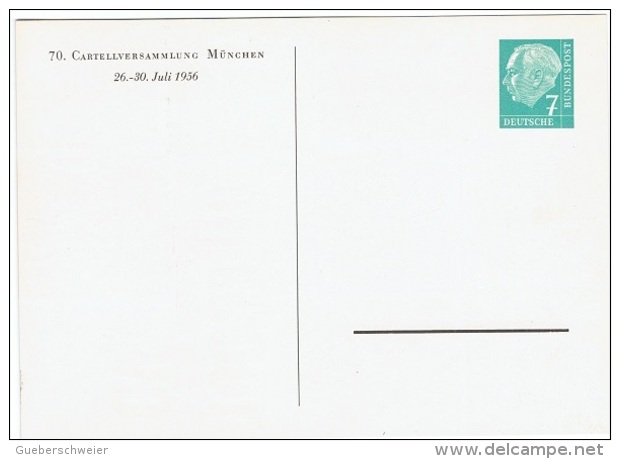 LITT-L13 - ALLEMAGNE Entier Postal Illustré Castellversammlung München 1956 Thèmes Religion, Sciences, Littérature, Main - Cartes Postales Privées - Neuves