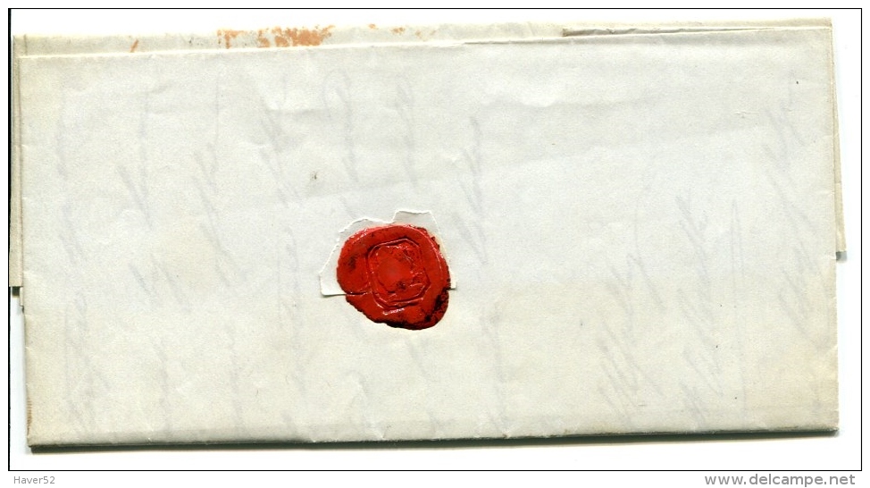 Letter With Content To Basingstoke ( Hantshire ) 5 March 1845 With Intact Waxseal ! - ...-1840 Vorläufer