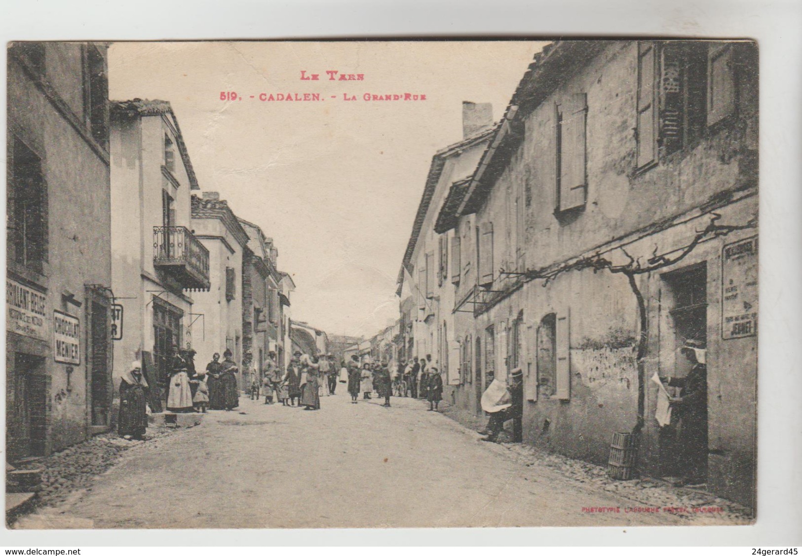 CPA CADALEN (Tarn) - La Grand' Rue - Cadalen