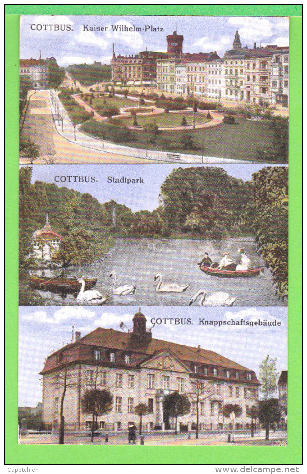 COTTBUS / KAISER WILHELM PLATZ / STADTPARK / KNAPPSCHAFTSGEBÄUDE ... Carte Vierge - Cottbus