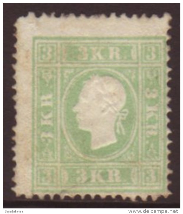 1859 3k Green, SG 24 (Michel 12 II), Good Mint, Part Og, Centered Low Right, Lightly Hinged With Good Colour &amp;... - Otros & Sin Clasificación