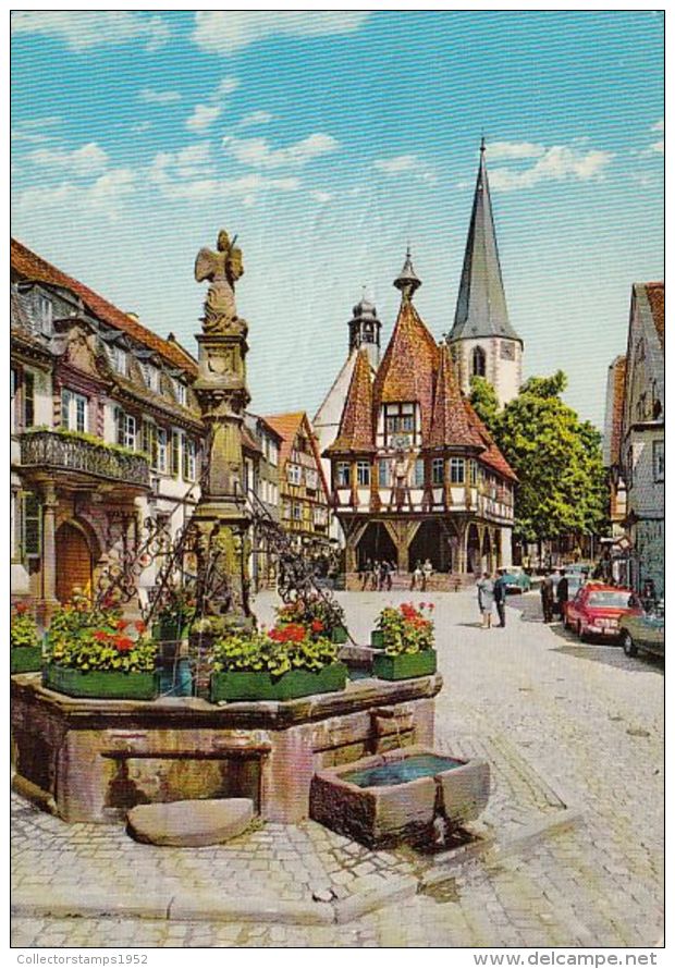 47131- MICHELSTADT- SQUARE, FOUNTAIN, CAR - Michelstadt