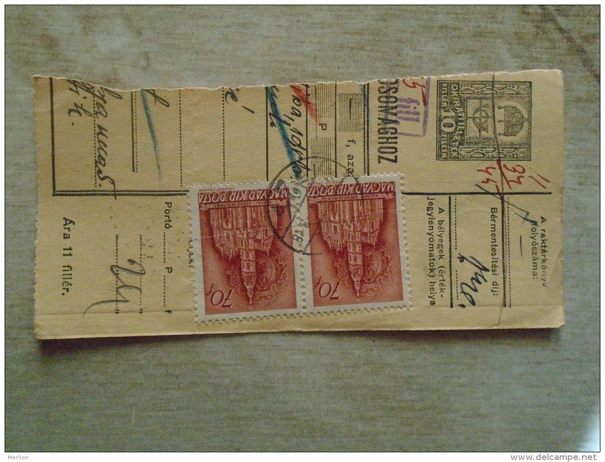D138747 Hungary  Parcel Post Receipt 1941 - Colis Postaux