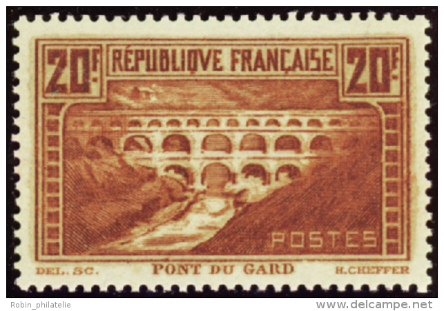 N°262 20f Pont Du Gard   Qualité:* Cote:325&euro; - Altri & Non Classificati