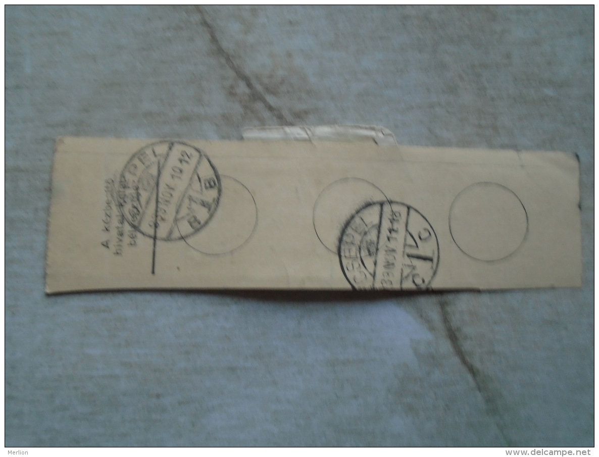 D138831  Hungary  Parcel Post Receipt 1939  -corner Stamp  CSEPEL - Paketmarken