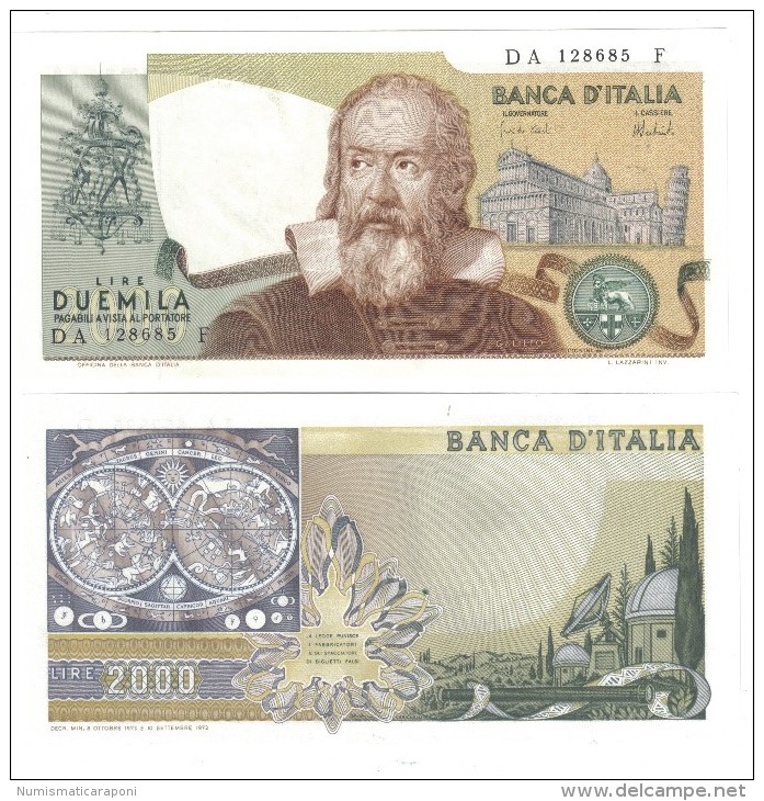 2000 Lire Galileo 08 10 1973 Fds LOTTO 1099b - 2000 Lire