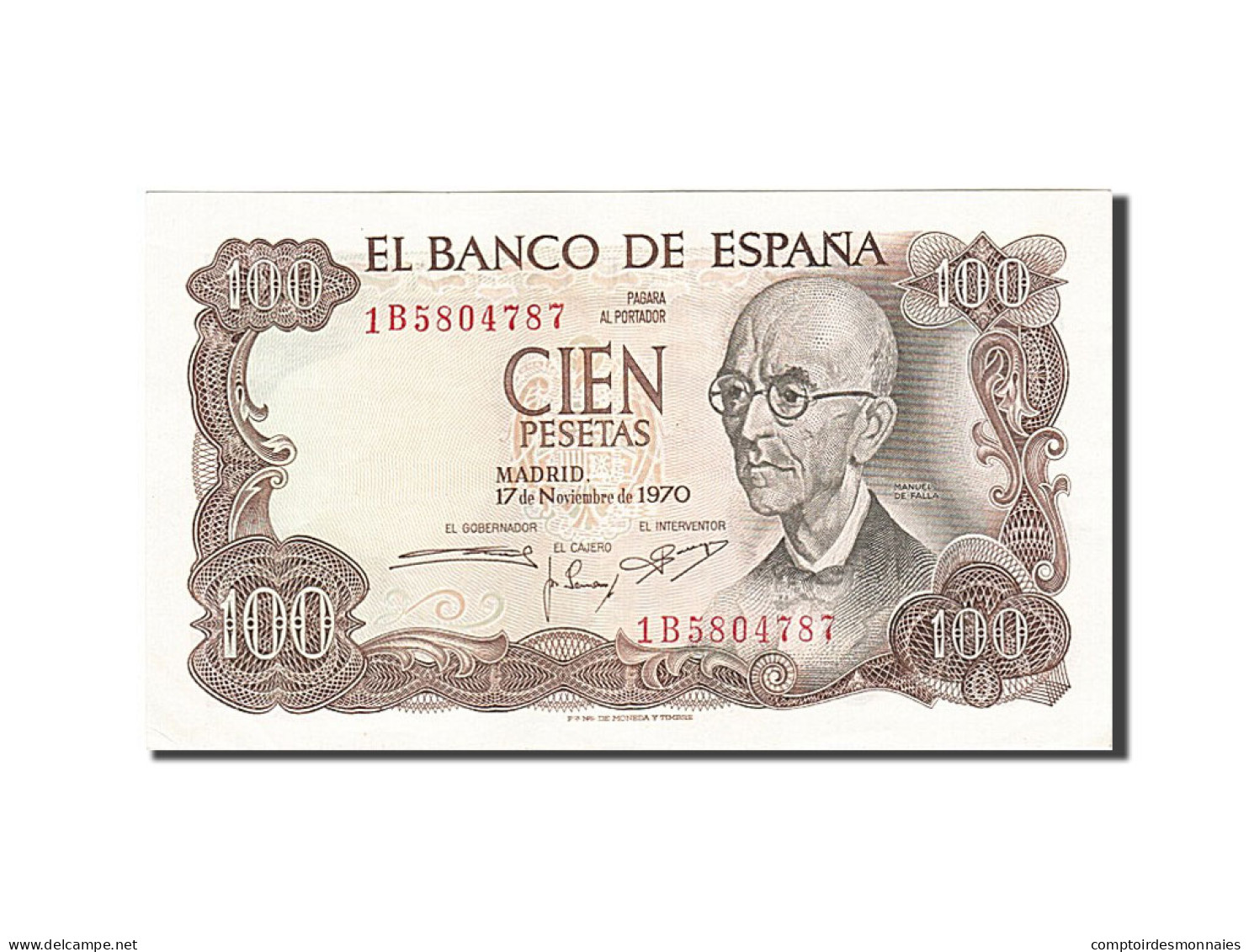 Billet, Espagne, 100 Pesetas, 1970-1971, 1970-11-17, KM:152a, SUP+ - [ 4] 1975-… : Juan Carlos I
