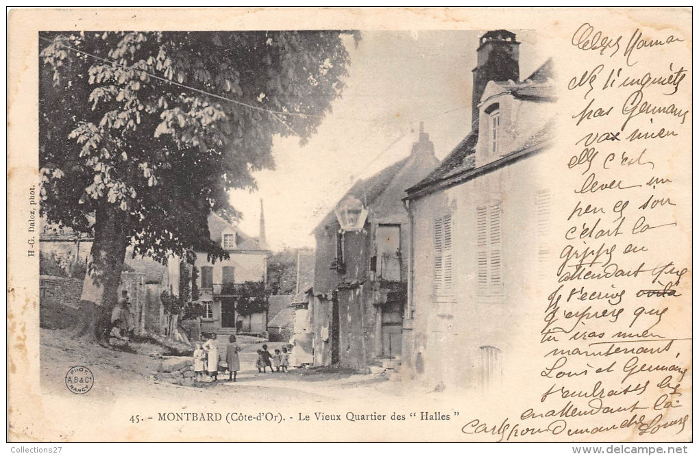 21-MONTBARD- LE VIEUX QUARTIER DES HALLES - Montbard