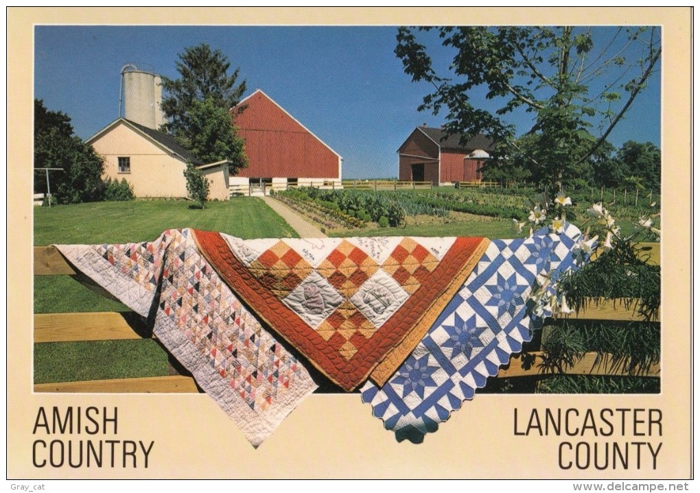 Amish Country, Lancaster County, Patch Quilts, Unused Postcard [18650] - Lancaster