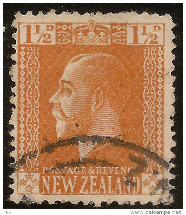 NZ 1915 1 1/2d KGV P14x15 SG 447a U #VY188 - Oblitérés