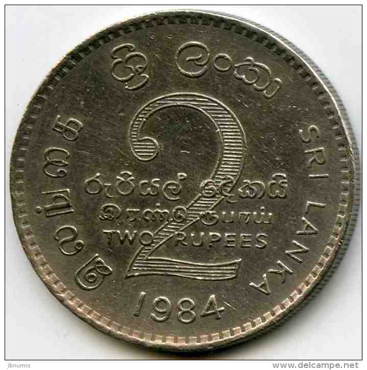 Sri Lanka 2 Rupees 1984 KM 147 - Sri Lanka