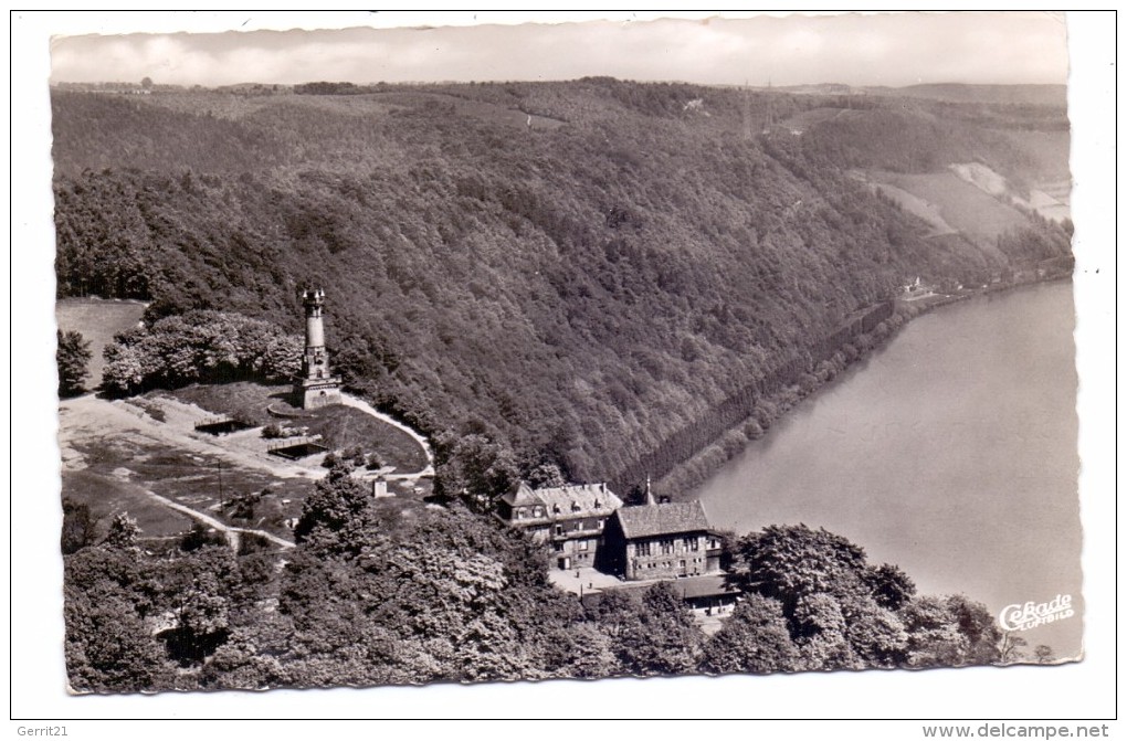 5802 WETTER, Harkortturm & Harkortsee, 1956, Luftaufnahme - Wetter