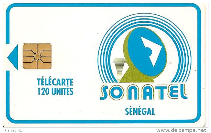 CARTE-PUCE-SENEGAL-120U-GEMA-SONATEL-V°2 Droit De 120U-Sans N°-UTILISE-TBE - Senegal