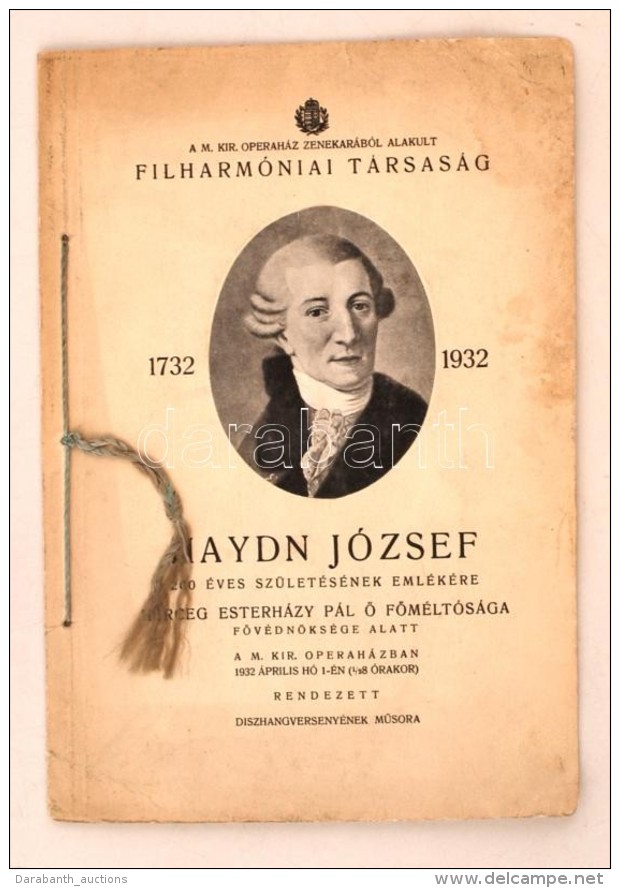 1932 Haydn József 200 éves Születésének Emlékére Rendezett... - Ohne Zuordnung