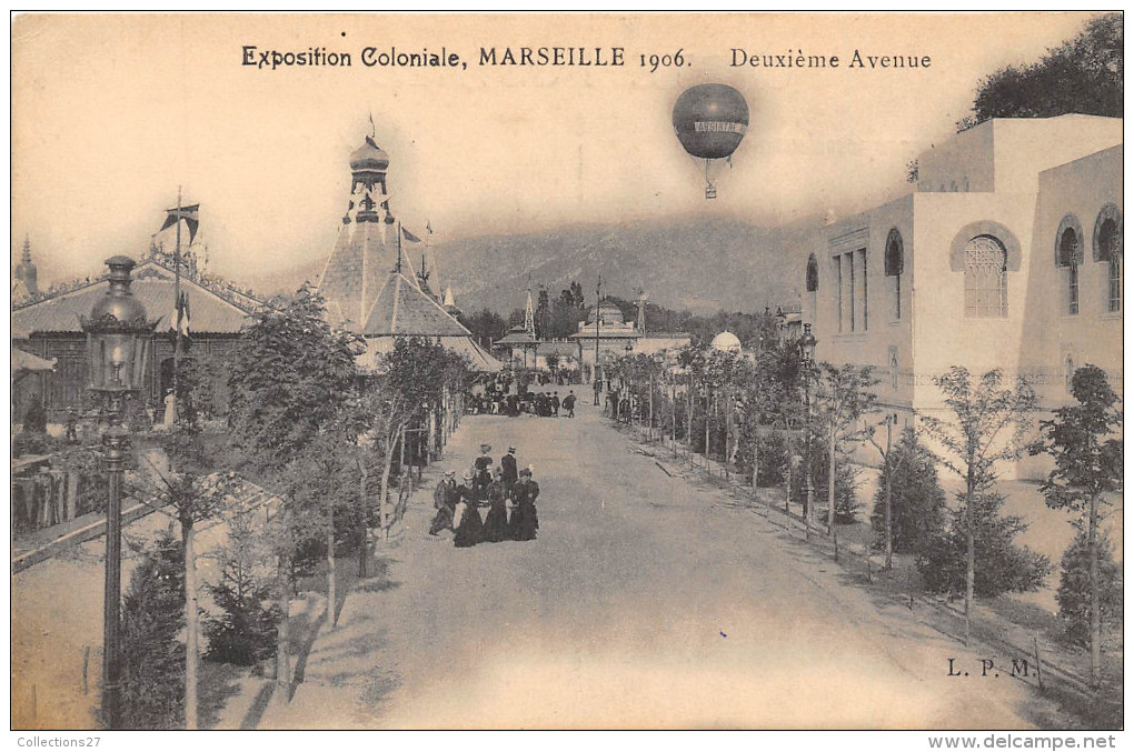 13-MARSEILLE- EXPOSITION COLONIAL 1906, DEUXIEME AVENUE - Colonial Exhibitions 1906 - 1922